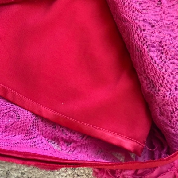 Pink Tartan elevates 3D Rosette Dress - size 6 in very very good cond Vivid! - Picture 8 of 13